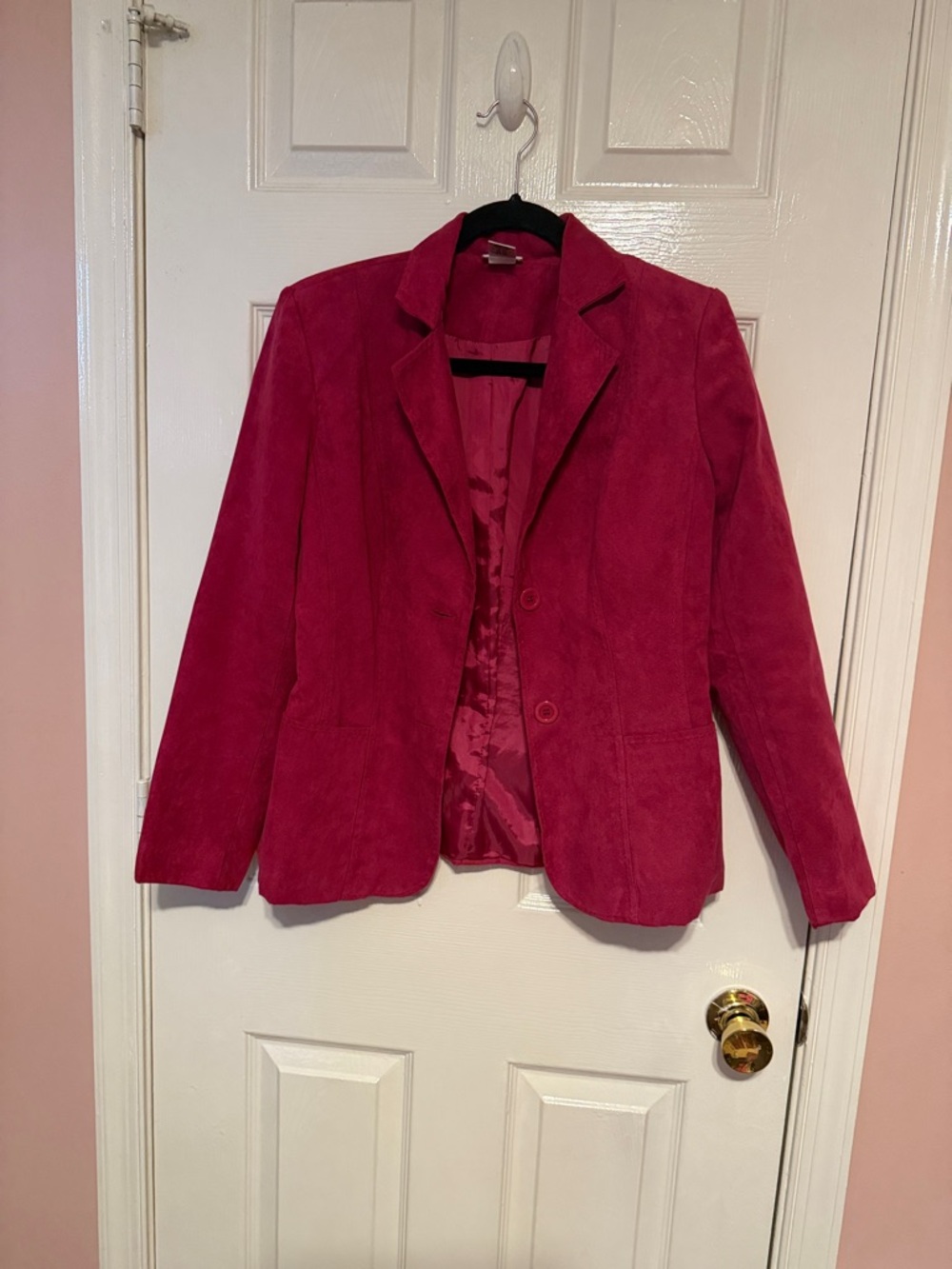 Kim Rogers Fuchsia Suede Blazer